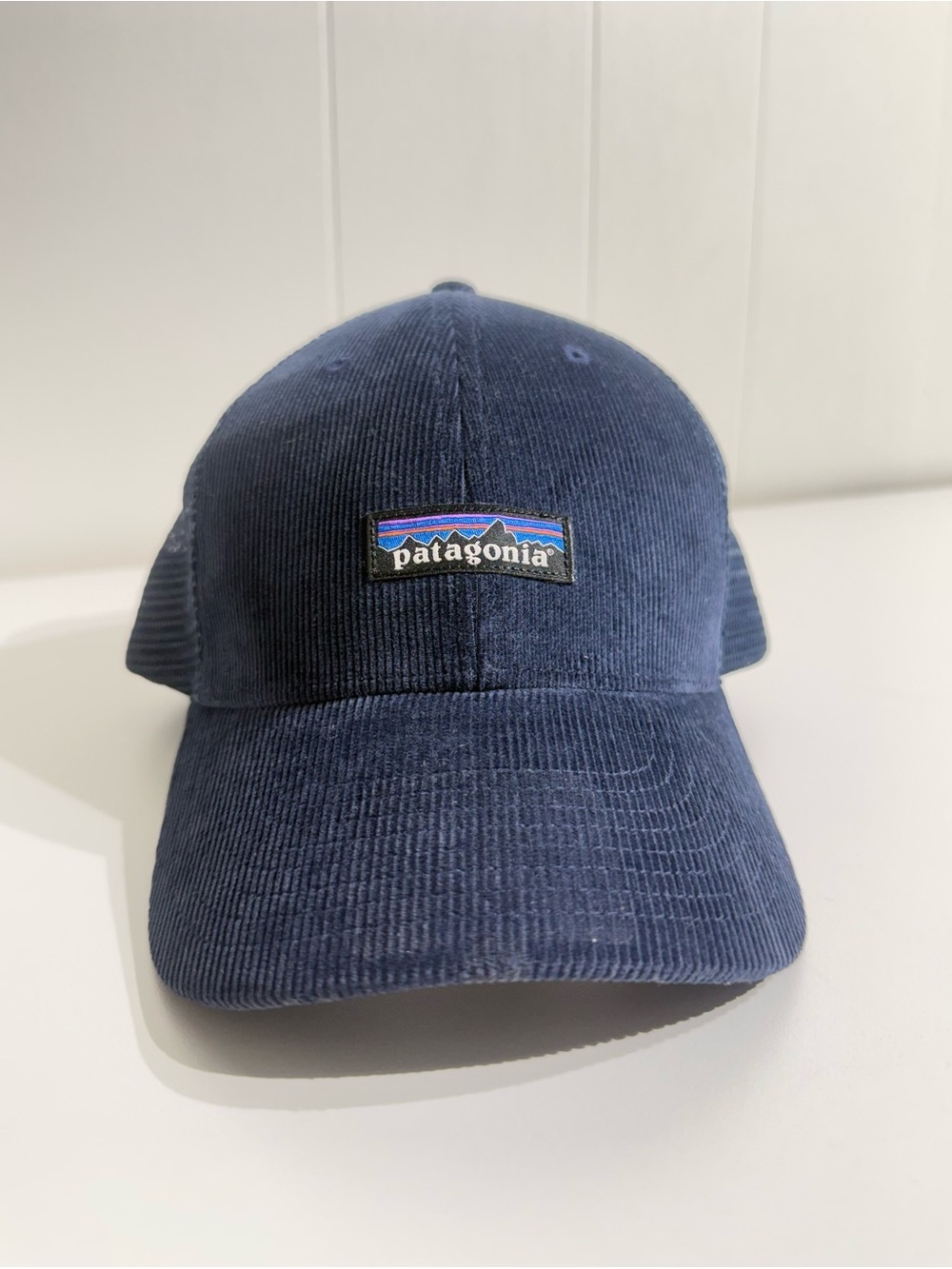 Patagonia P-6 Logo LoPro Corduroy Trucker Hat Mens OSFA Navy Blue Gorpcore Cap